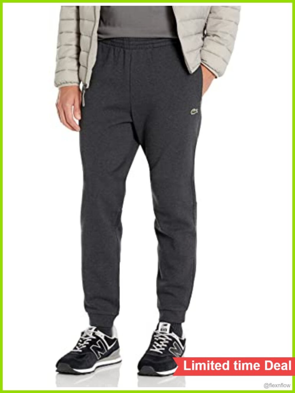 Men's Tapered Leg Fleece Jogger Sweatpants Drawstring Organic Cotton